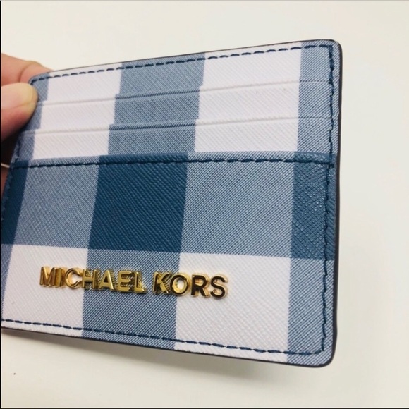 Michael kors jet set travel card case check print - Picture 4 of 7